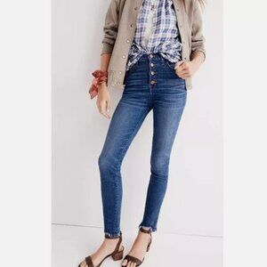 Madewell 10" High-Rise Skinny Jeans Chewed-Hem raw